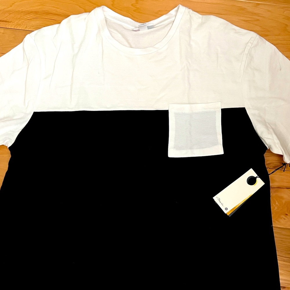 ⚫️⚪️🔲 3.1 PHILLIP LIM Black White Color Block Shirt NWT